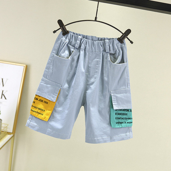 Elastse vöökoha ja taskutega vabaaja laste lühikesed püksid poistele