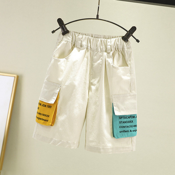 Elastse vöökoha ja taskutega vabaaja laste lühikesed püksid poistele