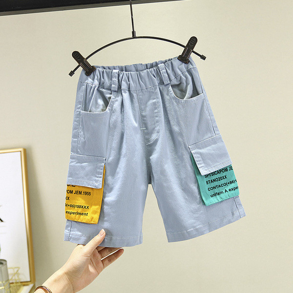 Elastse vöökoha ja taskutega vabaaja laste lühikesed püksid poistele