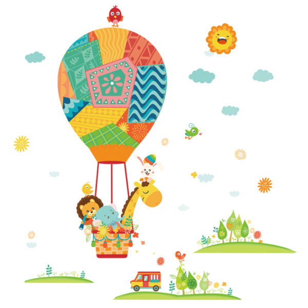 Παιδικό αυτοκόλλητο με ζωάκια κατάλληλο για παιδικό δωμάτιο