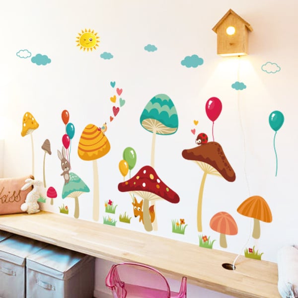 Lastetuppa sobiv isekleepuv seinakleebis