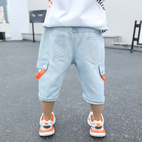 Ikdienas bērnu džinsi zēniem ar kabatu