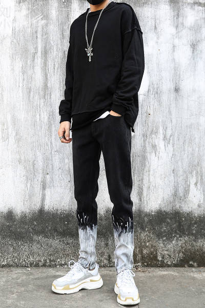 Blugi lungi de bărbați în culori irizate