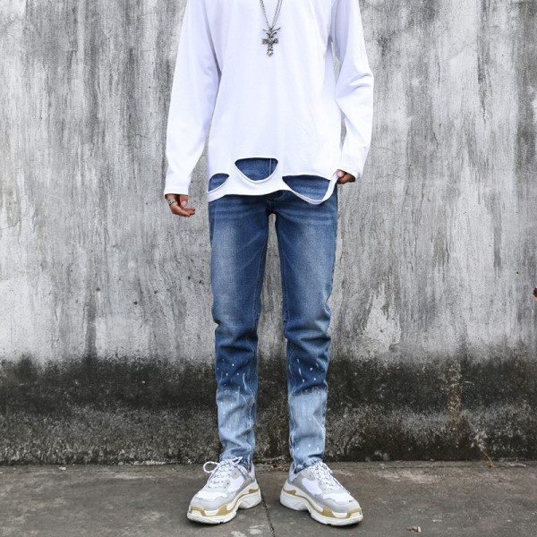 Blugi lungi de bărbați în culori irizate