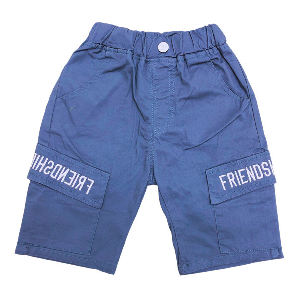 Pantaloni scurți pentru băieți cu buzunare și inscripție