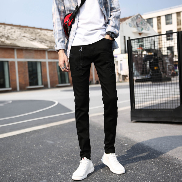 Ανδρικά τζιν με σκισμένα μοτίβα - δύο μοντέλα