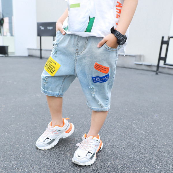 Blugi scurti casual pentru copii pentru baieti cu imprimeu