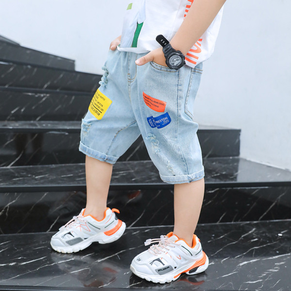 Blugi scurti casual pentru copii pentru baieti cu imprimeu