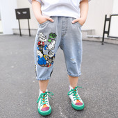 Pantaloni scurți casual pentru copii pentru băieți cu aplicație colorată