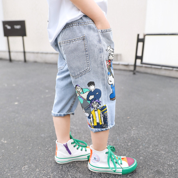 Pantaloni scurți casual pentru copii pentru băieți cu aplicație colorată