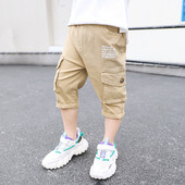 Pantaloni casual copii pentru baieti cu buzunare si inscriptionare