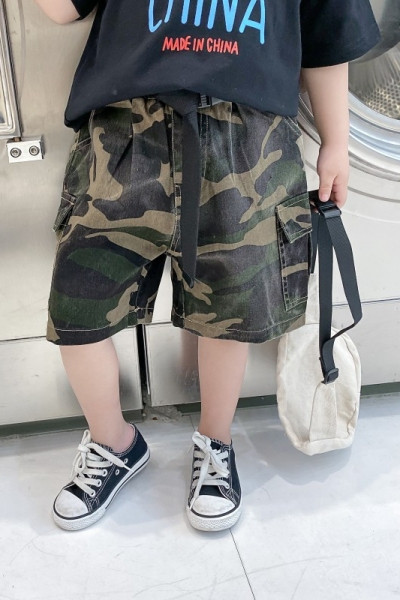 Pantaloni scurți casual cu buzunar pentru băieți