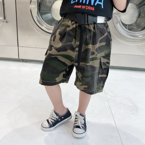 Pantaloni scurți casual cu buzunar pentru băieți