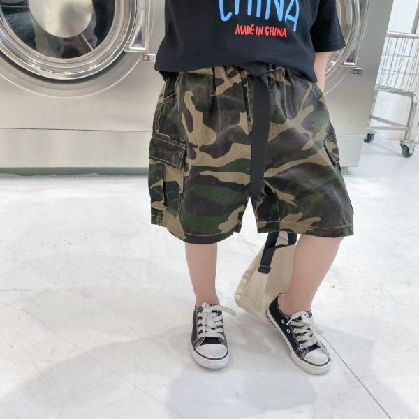 Pantaloni scurți casual cu buzunar pentru băieți