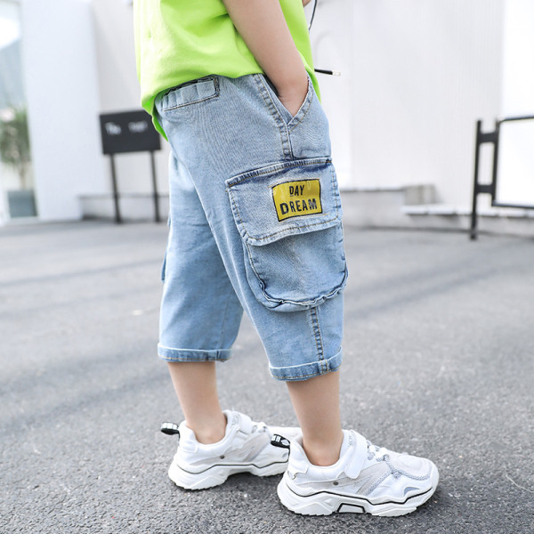 Blugi scurti casual cu buzunare pentru baieti