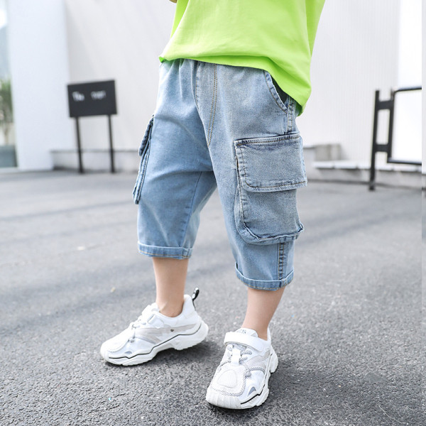 Blugi scurti casual cu buzunare pentru baieti