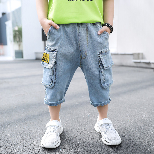 Blugi scurti casual cu buzunare pentru baieti