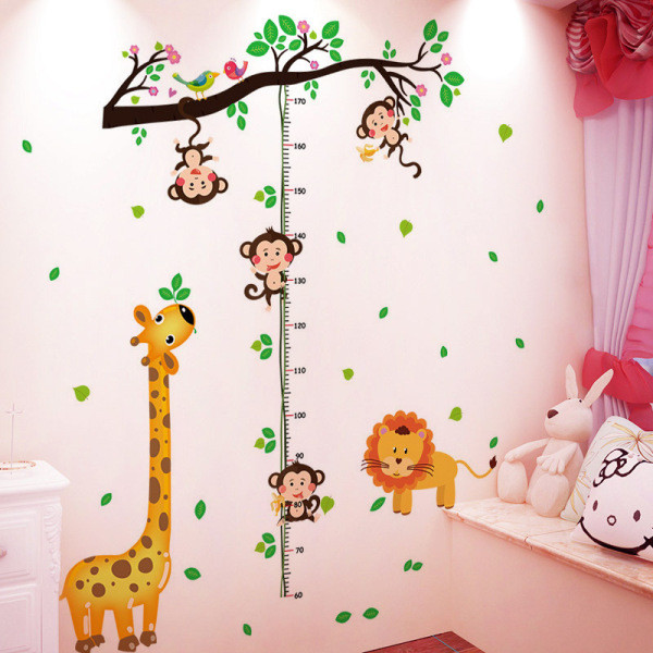 Lipnus vaikiškas sienų lipdukas su gyvūnėliais