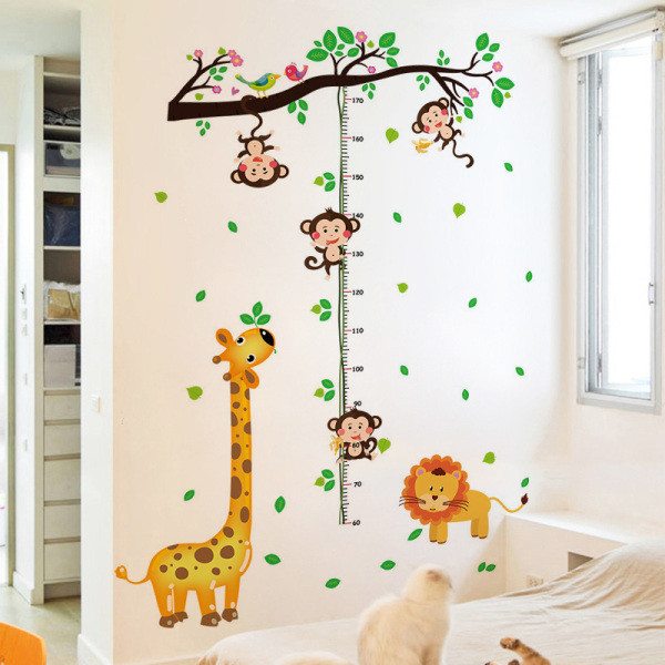 Lipnus vaikiškas sienų lipdukas su gyvūnėliais