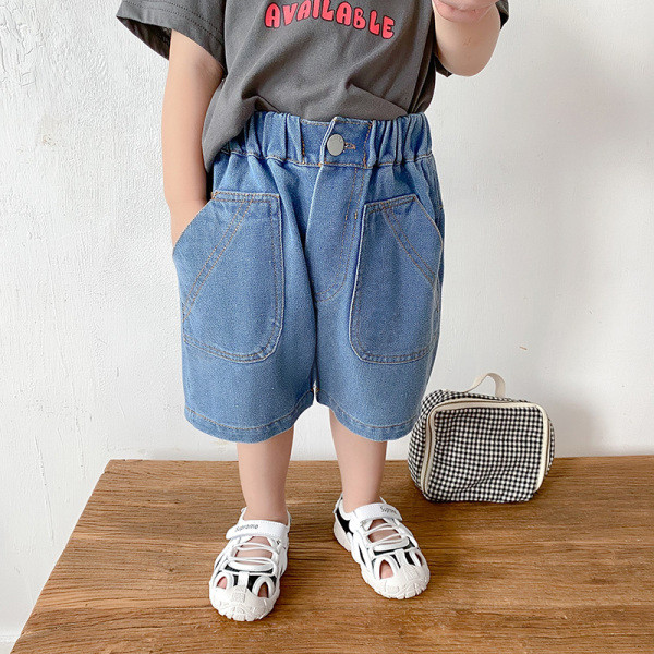 Ikdienas bērnu šorti zēniem ar elastīgu jostasvietu un kabatām