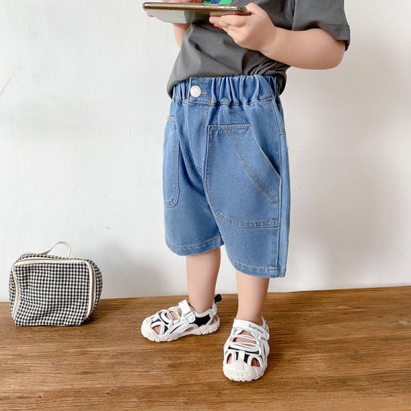 Ikdienas bērnu šorti zēniem ar elastīgu jostasvietu un kabatām