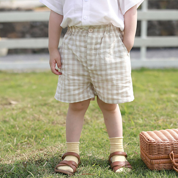 Μοντέρνα παιδικά σορτς καρό για αγόρια
