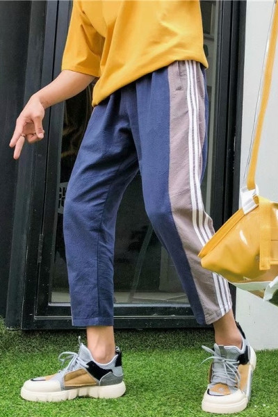 Sportinės ir laisvalaikio vyriškos kelnės su apvadu