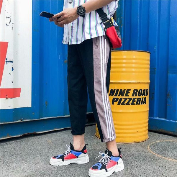 Sportinės ir laisvalaikio vyriškos kelnės su apvadu