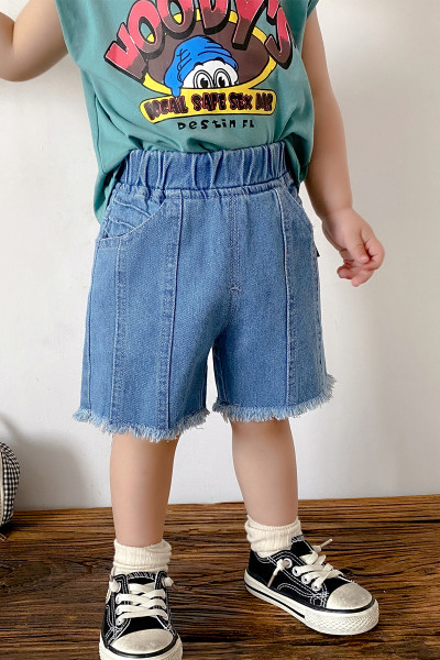 Κοντά τζιν για παιδιά με ελαστική μέση