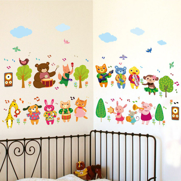 Παιδικά αυτοκόλλητα με άνιμαλ πριντ