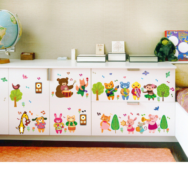 Παιδικά αυτοκόλλητα με άνιμαλ πριντ