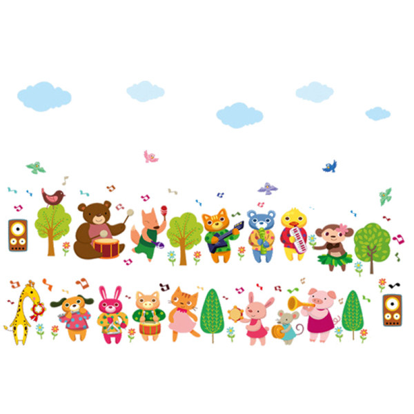 Παιδικά αυτοκόλλητα με άνιμαλ πριντ