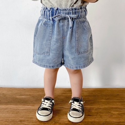 Lezser farmer rövidnadrág elasztikus derékkal