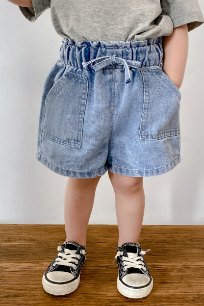 Lezser farmer rövidnadrág elasztikus derékkal