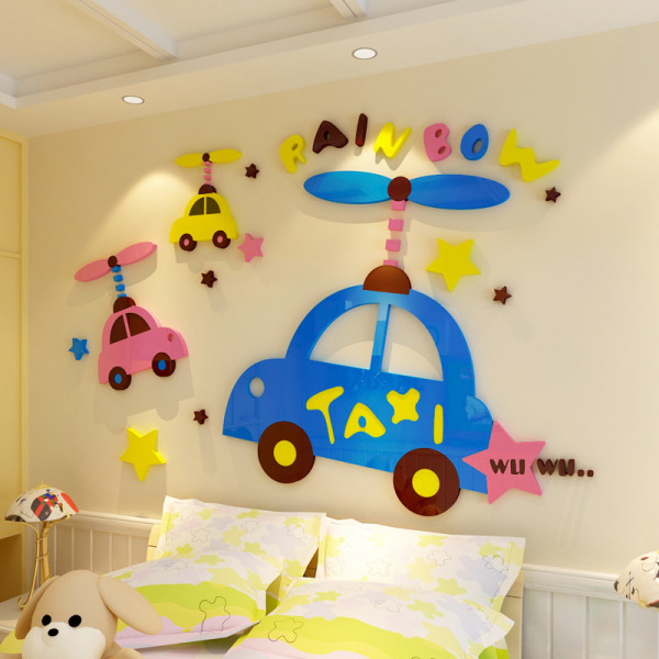 Öntapadós 3D-s gyerek falmatrica