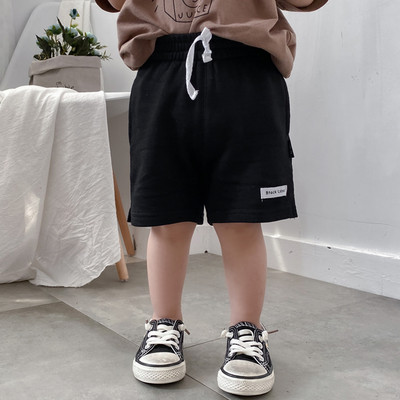 Pantaloni scurți casual pentru copii cu talie elastică și cravate