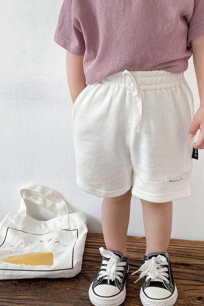 Vabaaja laste lühikesed püksid elastse vöökoha ja lipsudega
