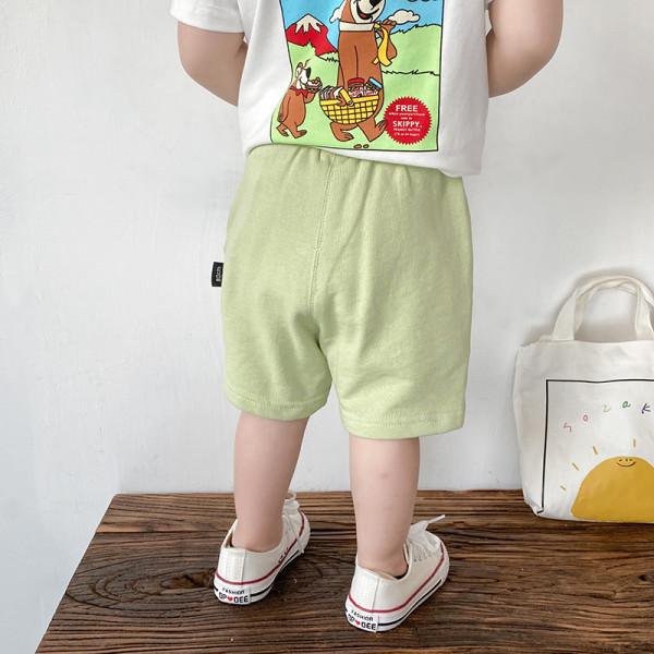 Vabaaja laste lühikesed püksid elastse vöökoha ja lipsudega