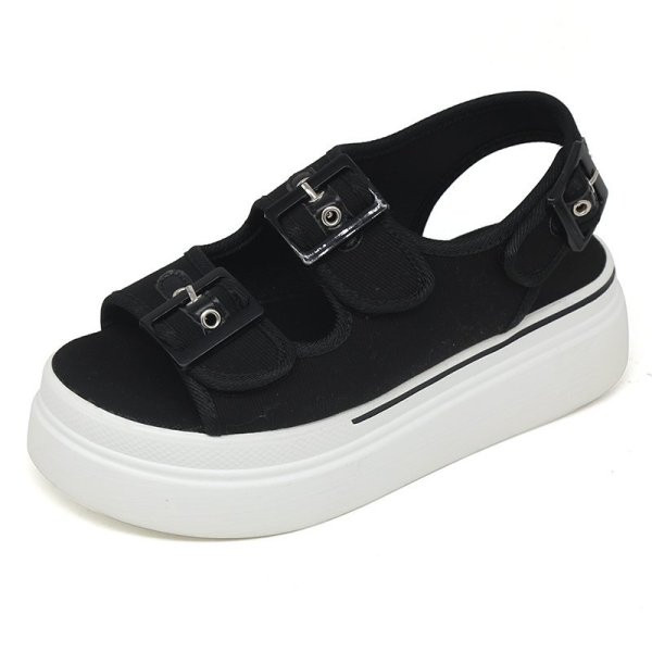 Sandale casual dama cu catarama si talpa groasa