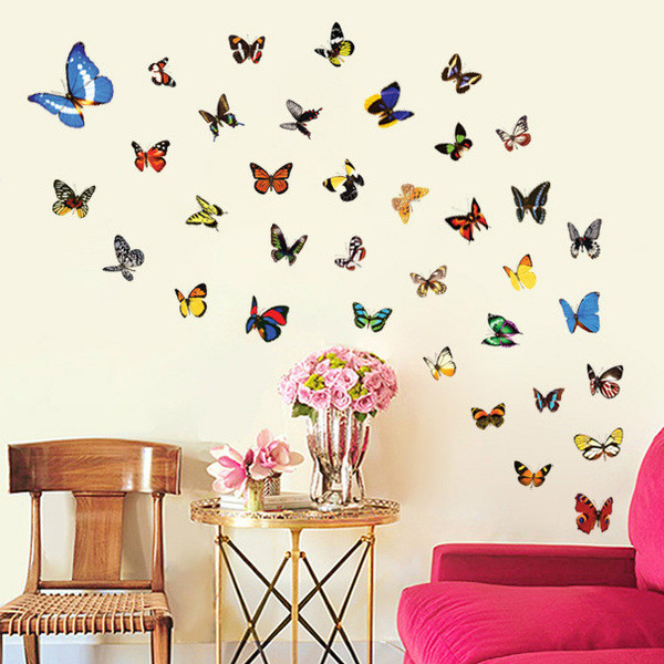 Bērnu uzlīmes ar tauriņiem – pašlīmējošas