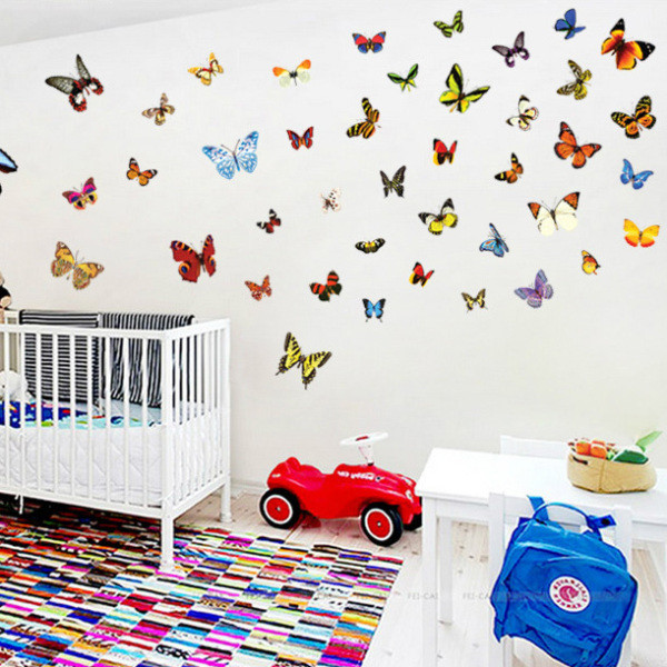 Bērnu uzlīmes ar tauriņiem – pašlīmējošas