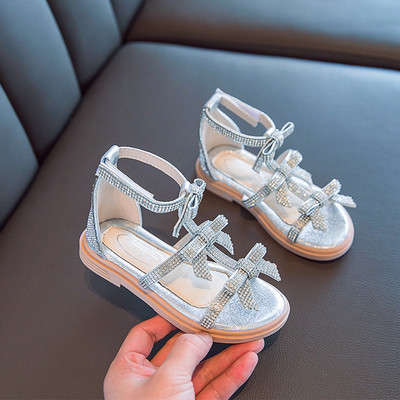 Παιδικά σανδάλια με πέτρες και κορδέλες