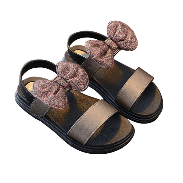 Παιδικά σανδάλια για κορίτσια με κορδέλα και επίπεδη σόλα