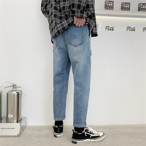 Ανδρικό τζίν φαρδιά μοντέλο με μήκος 9/10