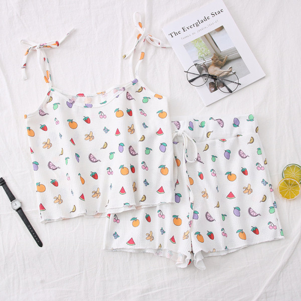 Napi női szett két részből álló felső + nadrág fehér színben