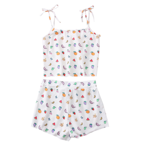 Napi női szett két részből álló felső + nadrág fehér színben