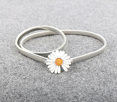 Jauna modeļa sieviešu elastīgā josta ar margrietiņu