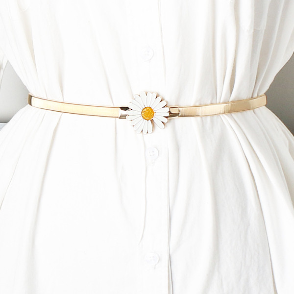 Jauna modeļa sieviešu elastīgā josta ar margrietiņu