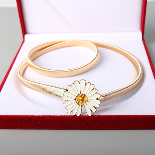 Jauna modeļa sieviešu elastīgā josta ar margrietiņu