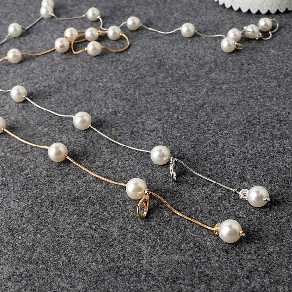 Γυναικεία ζώνη με πέρλες και μήκος 100 cm